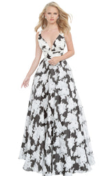 1 of 2 JVN JVN00825 Dress Black-Ivory