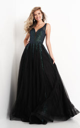 1 of 6 JVN JVN04787 Dress Black-Green