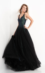 2 of 6 JVN JVN04787 Dress Black-Green