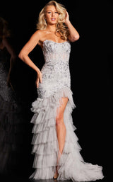 2 of 4 Jovani 38489 Silver