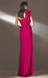 2 of 4 MNM Couture K3904 Dress Fuchsia