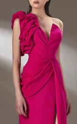 3 of 4 MNM Couture K3904 Dress Fuchsia