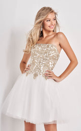 1 of 3 Jovani K66720 White