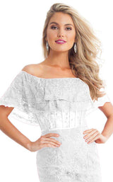 5 of 8 Rachel Allan L1191 Dress White