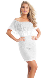 3 of 8 Rachel Allan L1191 Dress White