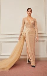 2 of 5 Gatti Nolli Couture OP5325 Dress Nude