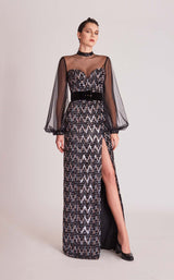 1 of 3 Gatti Nolli Couture OP5686 Dress Black-Multi