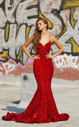 9 of 10 Portia and Scarlett PS21207 Dress Red