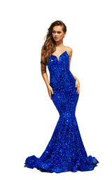 6 of 20 Portia and Scarlett PS21208 Dress Cobalt