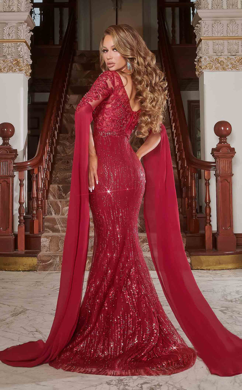 Portia and Scarlett PS22168 Dress Deep-Red