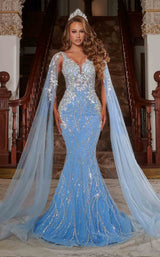 1 of 3 Portia and Scarlett PS22257 Dress Blue-Silver