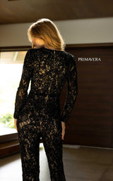 7 of 7 Primavera Couture 4173 Jumpsuit Black