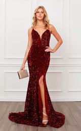 1 of 4 Nox Anabel R433 Dress Burgundy