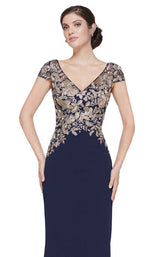 8 of 10 Rina Di Montella RD2652 Navy/Gold