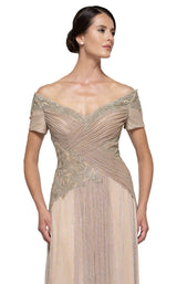 6 of 8 Rina Di Montella RD2674 Dress Gold