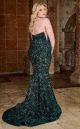 4 of 6 Rachel Allan 70293W Emerald Ombre