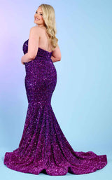 6 of 6 Rachel Allan 70293W Purple Ombre