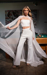 3 of 9 Rachel Allan 70613 Jumpsuit White