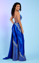 7 of 8 Rachel Allan 70655 Jumpsuit Royal