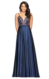 2 of 9 Faviana S10401 Dress Navy