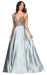 4 of 9 Faviana S10401 Dress Silver