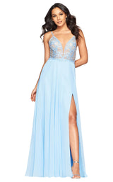 2 of 7 Faviana S10431 Dress Cloud-Blue