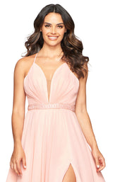 6 of 7 Faviana S10435 Dress Soft-Peach