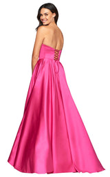 4 of 7 Faviana S10439 Dress Hot-Pink