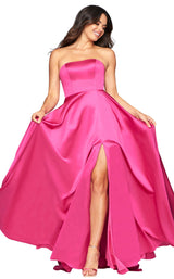 1 of 7 Faviana S10439 Dress Hot-Pink