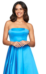 6 of 7 Faviana S10439 Dress Sea-Blue