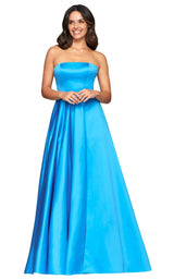 2 of 7 Faviana S10439 Dress Sea-Blue