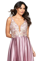 4 of 5 Faviana S10442 Dress Deep-Mauve