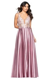 1 of 5 Faviana S10442 Dress Deep-Mauve