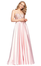 1 of 5 Faviana S10443 Dress Pale-Pink