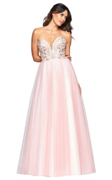 1 of 5 Faviana S10445 Dress Soft-Pink