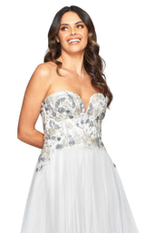 4 of 5 Faviana S10446 Dress Ivory-Grey