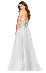 2 of 5 Faviana S10446 Dress Ivory-Grey