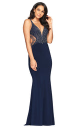 1 of 5 Faviana S10470 Dress Navy