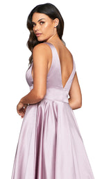 9 of 9 Faviana S10474 Dress Deep-Mauve