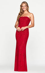 2 of 4 Faviana S10507 Dress Red