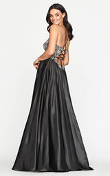 3 of 4 Faviana S10537 Dress Black-Silver