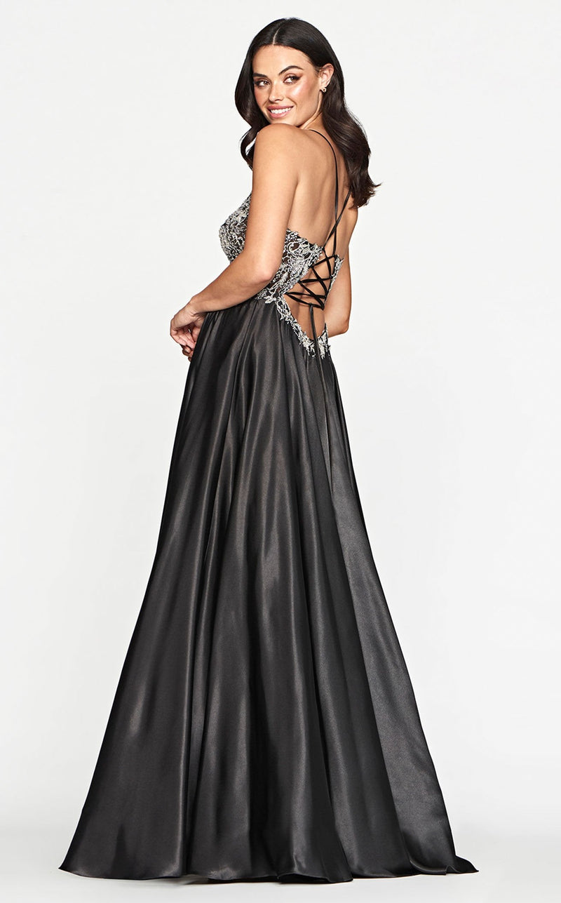 Faviana S10537 Dress Black-Silver