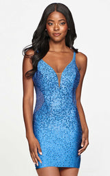 1 of 2 Faviana S10623 Dress Coastal-Blue