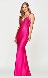 1 of 2 Faviana S10630 Dress Hot-Pink