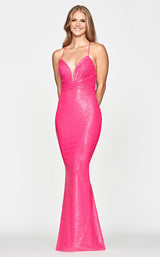 1 of 2 Faviana S10637 Dress Hot-Pink