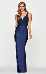 1 of 2 Faviana S10639 Dress Navy