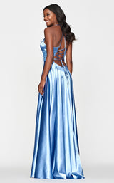 2 of 2 Faviana S10643 Dress Steel-Blue