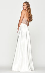 2 of 2 Faviana S10649 Dress Ivory-Rose-Gold