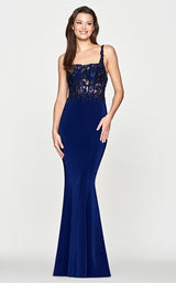 1 of 2 Faviana S10675 Dress Navy