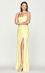 1 of 2 Faviana S10682 Dress Light-Yellow